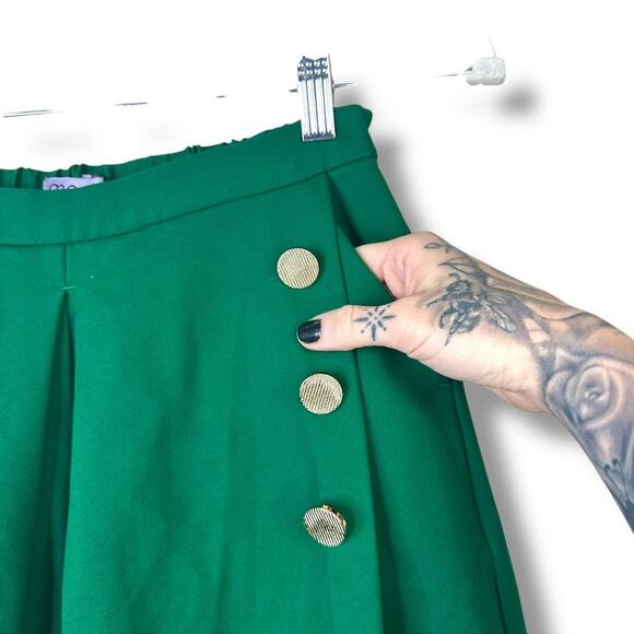 MOQUE Boutique Claire Deep Green Wide-Leg Sailor Children Pants Size 12 - Picture 5 of 9